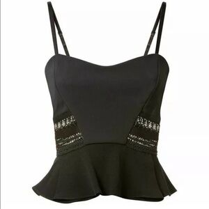 JONATHAN SIMKHAI
Black Crepe Peplum Cami